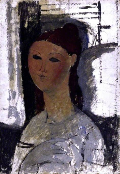 Amedeo Modigliani - Портрет молодой женщины, сидя 1915