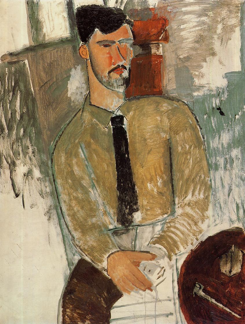 Amedeo Modigliani - Портрет Анри Лорана 1915