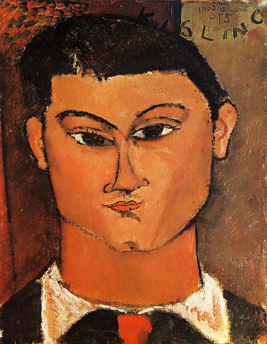 Amedeo Modigliani - Портрет Моиса Кислинга 1915