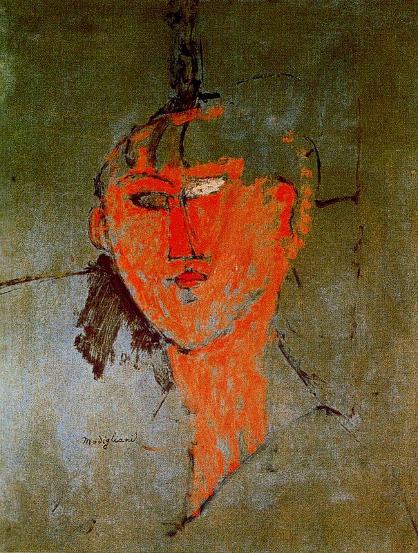 Amedeo Modigliani - Красная голова 1915
