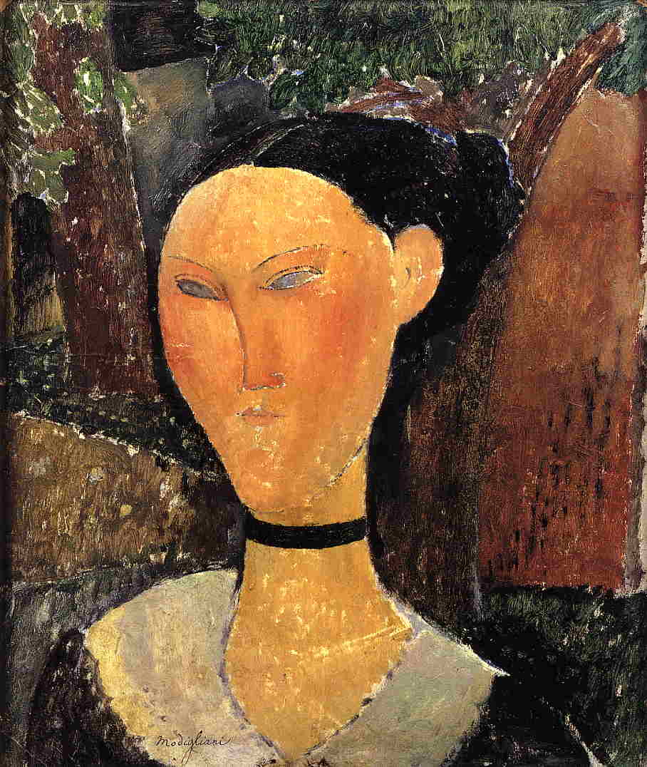 Amedeo Modigliani - Женщина с бархатной лентой 1915