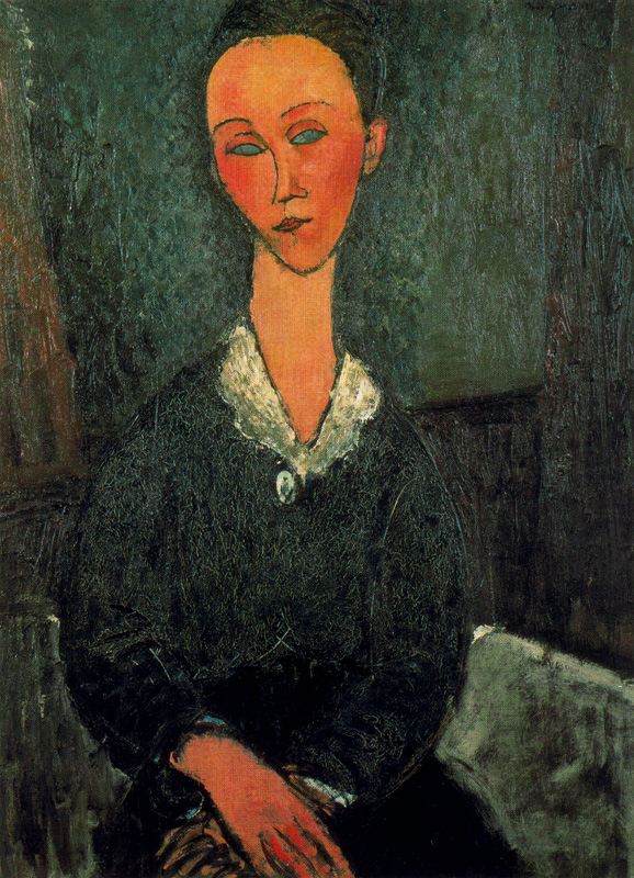 Amedeo Modigliani - Женщина с белым воротничком 1916