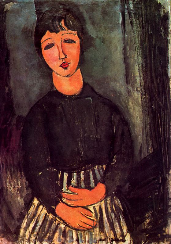 Amedeo Modigliani - Молодая девушка 1916