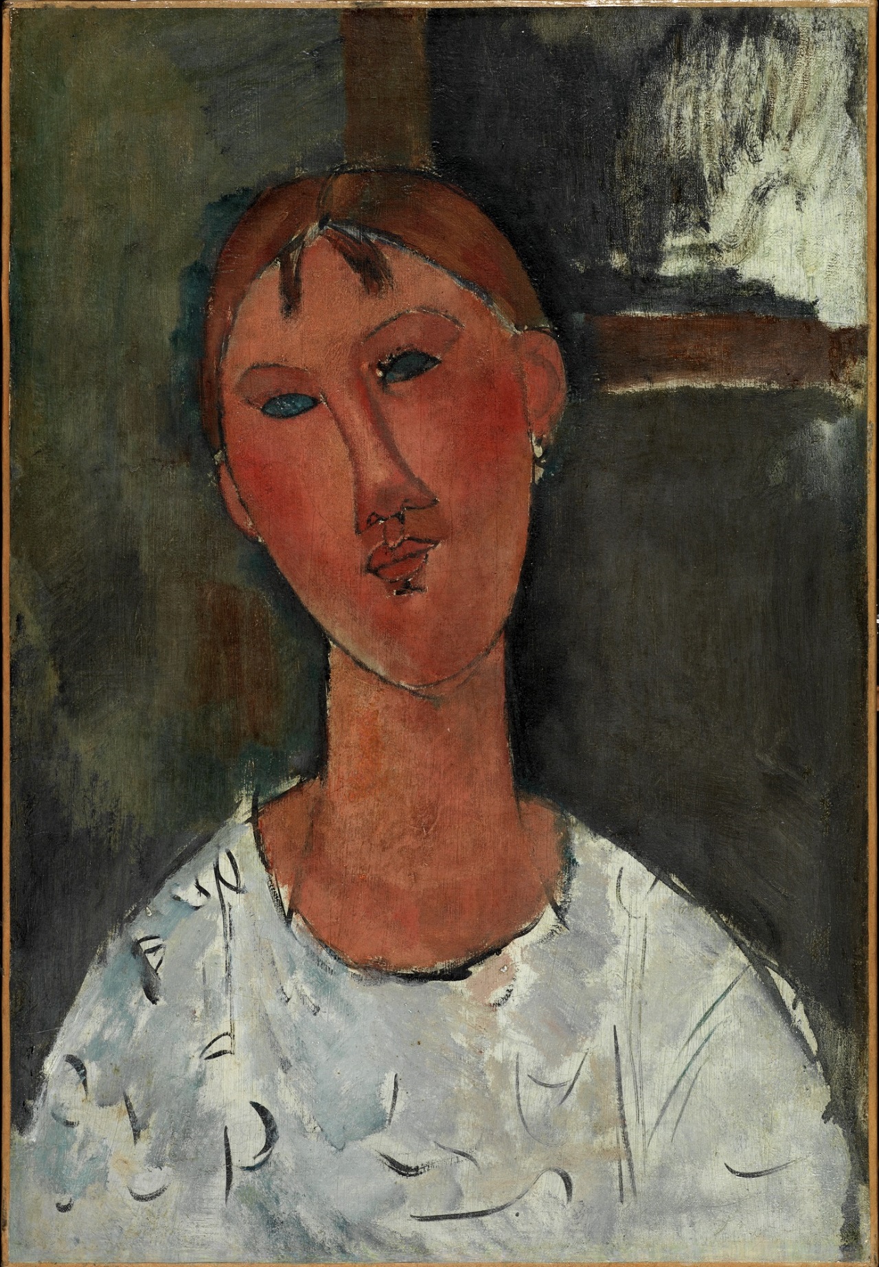Amedeo Modigliani - Девушка в белом халате 1915