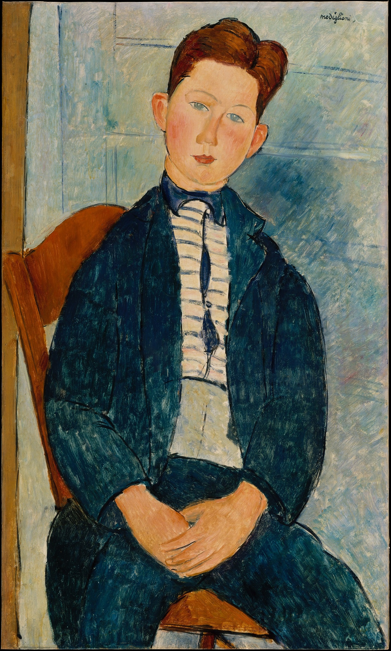 Amedeo Modigliani - Мальчик в полосатом свитере 1918
