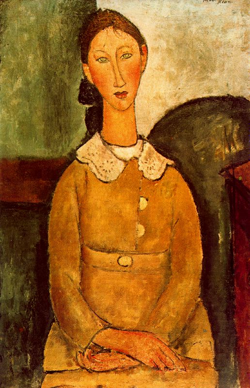 Amedeo Modigliani - Девушка в желтом платье 1917