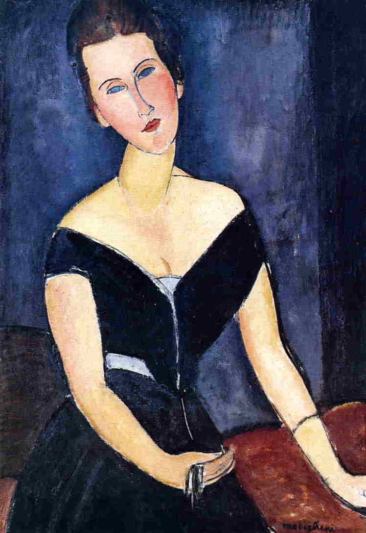Amedeo Modigliani - Мадам Жорж ван Мюден 1917