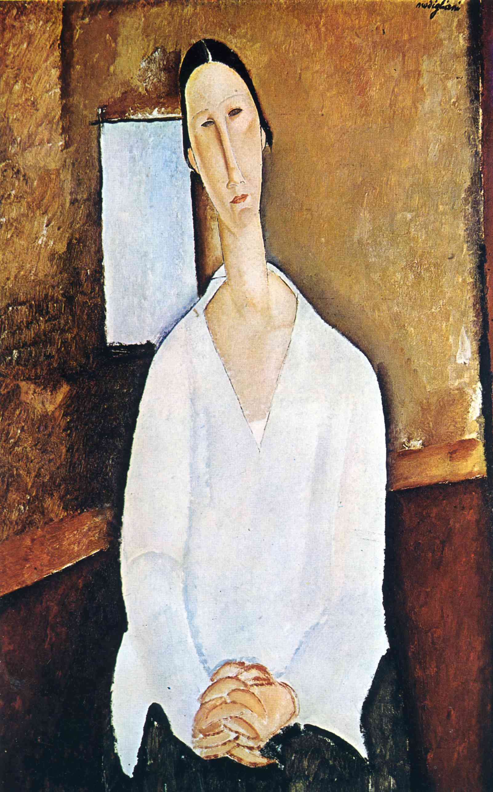 Amedeo Modigliani - Мадам Зборовская со сложенными руками 1917