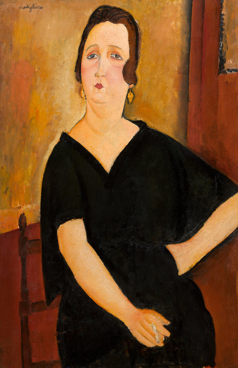 Amedeo Modigliani - Мадам Амеде. Женщина с сигаретой 1918