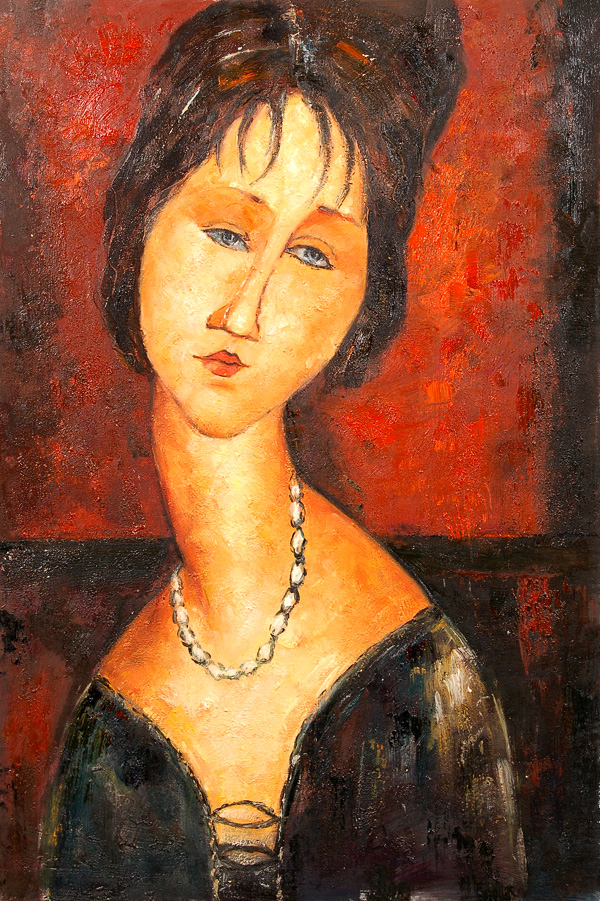 Amedeo Modigliani - Портрет Жанны Хебутерн 1917