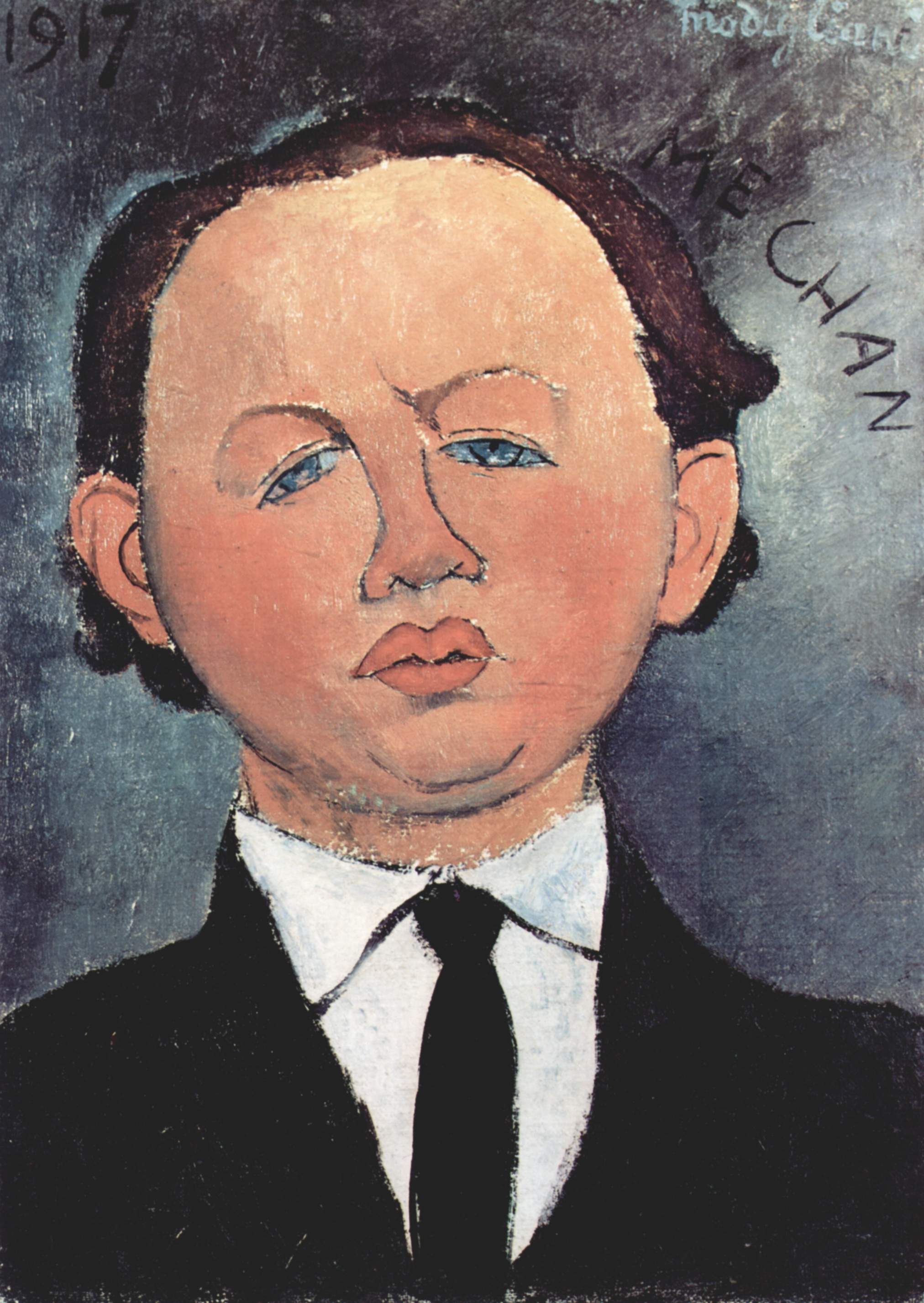 Amedeo Modigliani - Портрет Оскара Мещанинова 1917