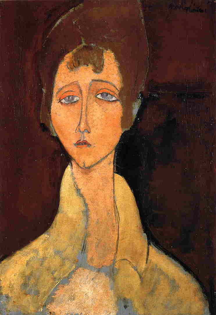 Amedeo Modigliani - Женщина в белом пальто 1917