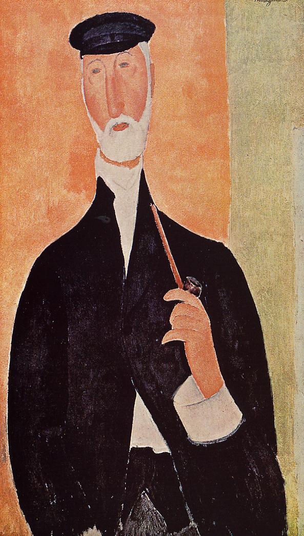 Amedeo Modigliani - Мужчина с трубкой. Нотариус из Ниццы 1918