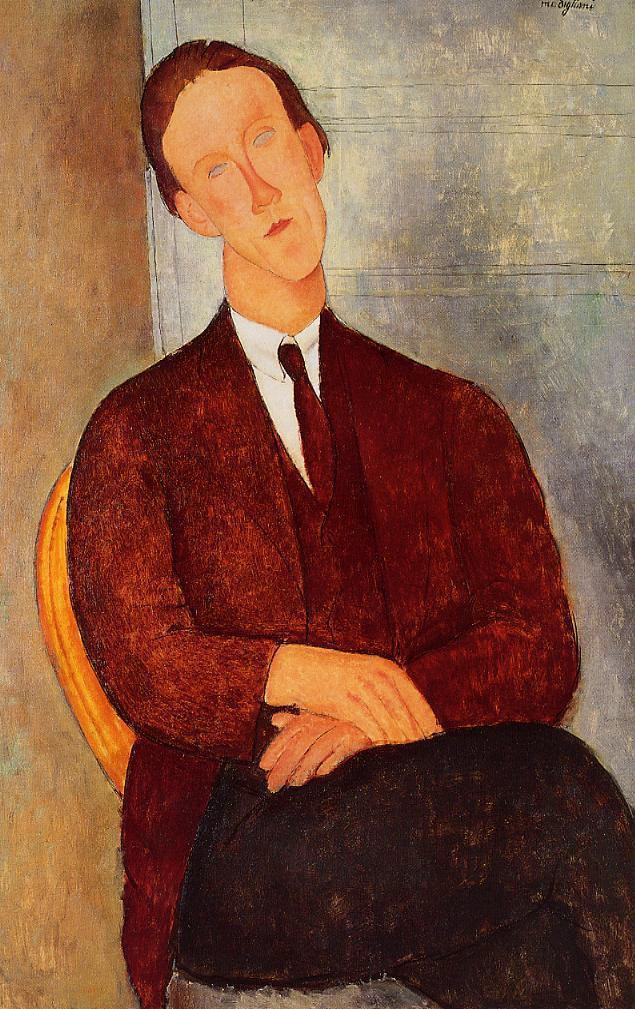Amedeo Modigliani - Портрет Моргана Рассела 1918