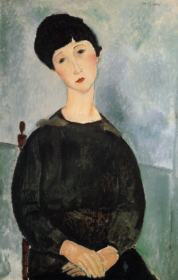 Amedeo Modigliani - Сидящая молодая женщина 1918
