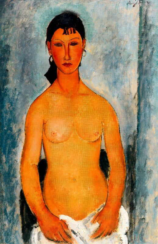 Amedeo Modigliani - Стоящая обнаженная. Эльвира 1918