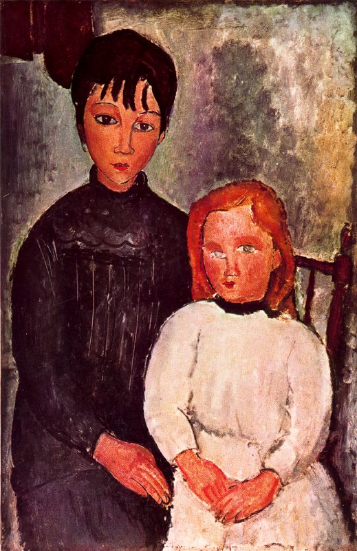 Amedeo Modigliani - Две девочки 1918