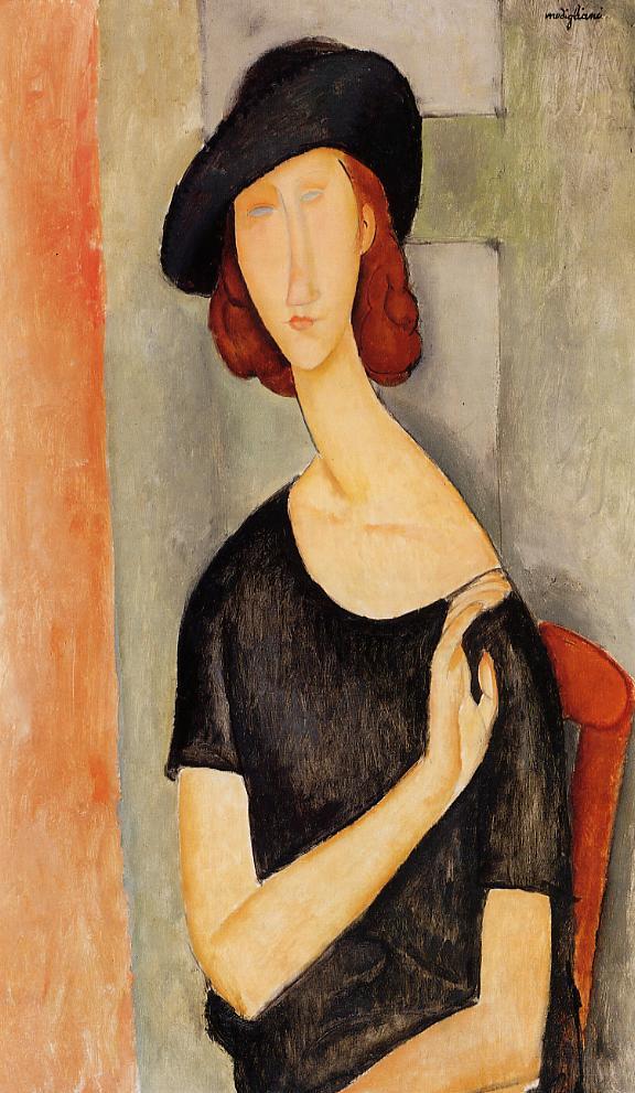 Amedeo Modigliani - Жанна Эбютерн в шляпе 1919