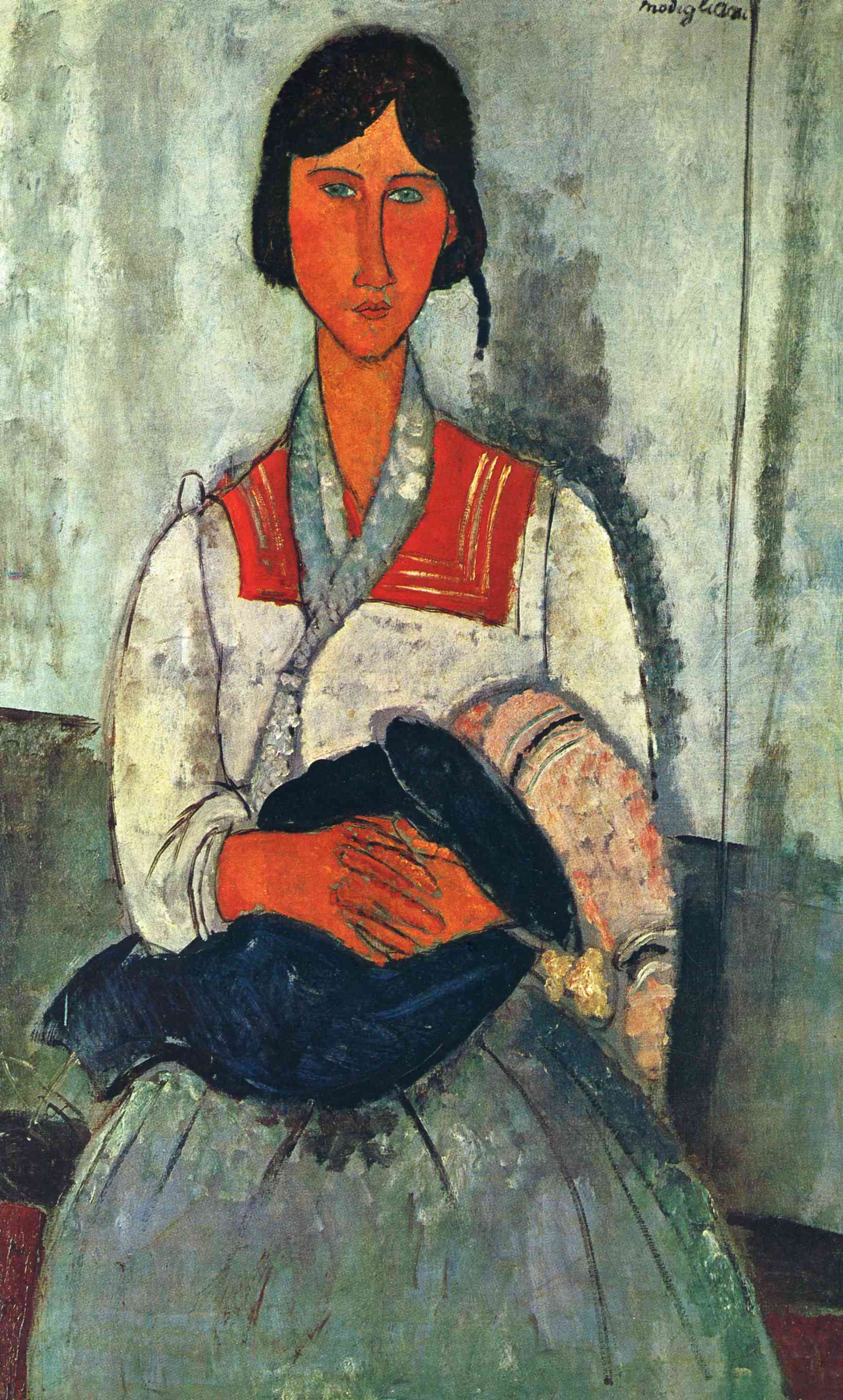 Amedeo Modigliani - Цыганка с ребенком 1919