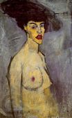 Amedeo Modigliani - Female nude with Hat 1908