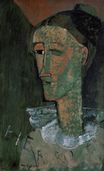Amedeo Modigliani - Pierrot. Self Portrait as Pierrot 1915