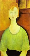 Амедео Модильяни - Девушка в зеленой блузе 1917
