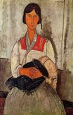 Amedeo Modigliani - Gypsy Woman with Baby 1918