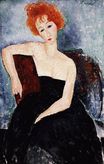 Amedeo Modigliani - Red-headed Girl in Evening Dress 1918