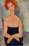 Amedeo Modigliani - Redheaded woman wearing a pendant 1918