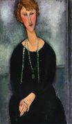 Амедео Модильяни - Женщина с зеленым ожерельем. Мадам Меньер 1918