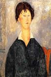 Амедео Модильяни - Портрет женщины с белым воротником 1919