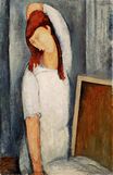 Amedeo Modigliani - Portrait of Jeanne Hebuterne with her Left Arm Behind her Head 1919