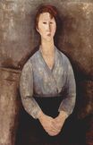 Amedeo Modigliani - Seated woman weared in blue blouse 1919