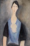 Амедео Модильяни - Молодая женщина в синем 1919