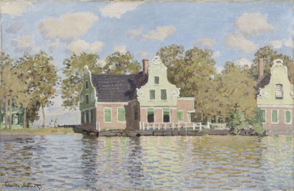 Клод Моне - Дома на реке Заан в Заандаме 1871
