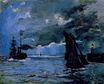 Клод Моне - Морской пейзаж, ночной эффект 1866