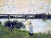Клод Моне - Прогулка близ моста в Аржантёе 1874
