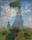 Прогулка, женщина с зонтиком 1875