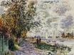 Claude Monet - The Riverbank at Petit-Gennevilliers 1875