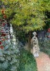 Claude Monet - The Garden, Hollyhocks 1877