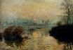 Claude Monet - Sun Setting over the Seine at Lavacourt. Winter Effect 1880