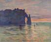 Claude Monet - Etretat, Sunset 1883