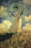 Женщина с зонтиком, этюд фигуры, смотрящей налево 1886