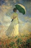 Женщина с зонтиком, этюд фигуры, смотрящей направо 1886
