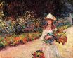 Клод Моне - Молодая девушка в саду в Живерни 1888