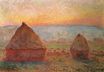 Claude Monet - Grainstacks at Giverny, Sunset 1889