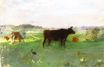 Берта Моризо - Коровы в Нормандии 1864