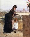 Берта Моризо - Женщина и ребенок на балконе 1871-1872