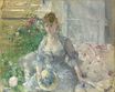 Берта Моризо - Молодая женщина, сидящая на диване 1879