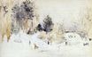 Берта Моризо - Снежный пейзаж. Мороз 1880